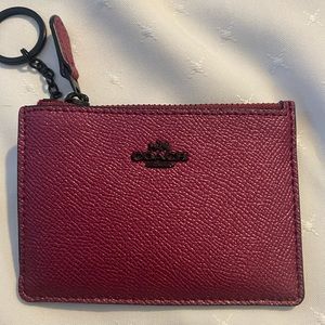 Coach like new wallet key chain